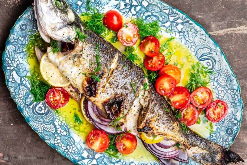 Greek-Style Roasted Branzino